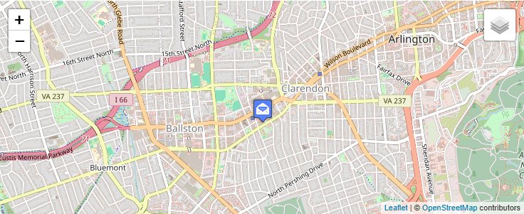 Map of ZIP Code 22226 in Arlington, VA — click to open interactive map