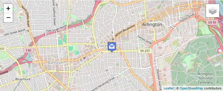 Map of ZIP Code 22241 in Arlington, VA — click to open interactive map