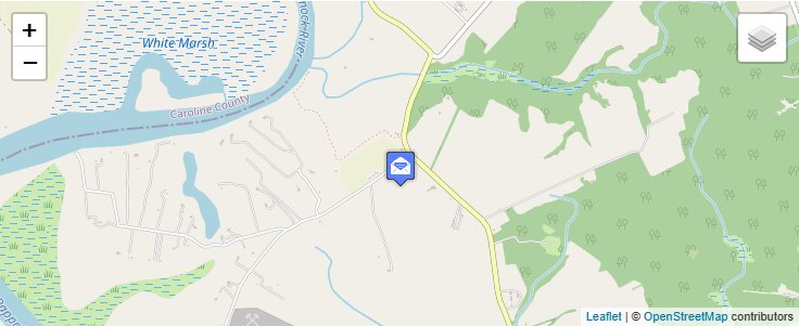 Map of ZIP Code 22451 in Dogue, VA — click to open interactive map