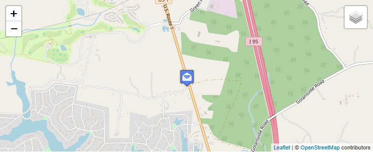 Map of ZIP Code 22501 in Ladysmith, VA — click to open interactive map
