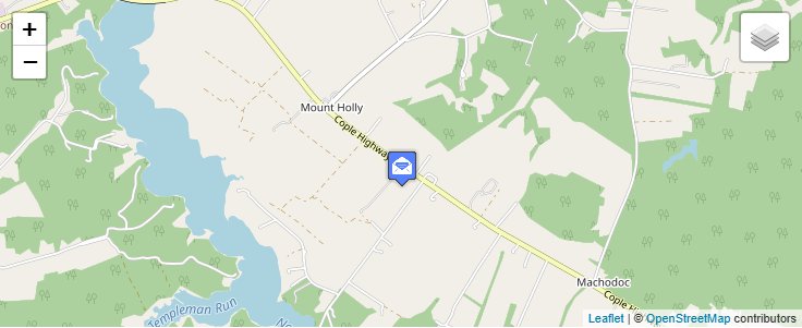 Map of ZIP Code 22524 in Mount Holly, VA — click to open interactive map