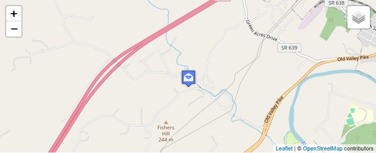 Map of ZIP Code 22626 in Fishers Hill, VA — click to open interactive map