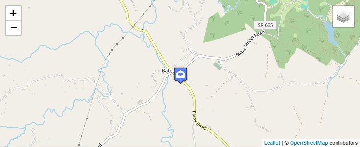 Map of ZIP Code 22924 in Batesville, VA — click to open interactive map