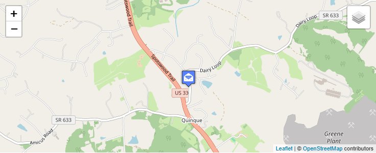 Map of ZIP Code 22965 in Quinque, VA — click to open interactive map