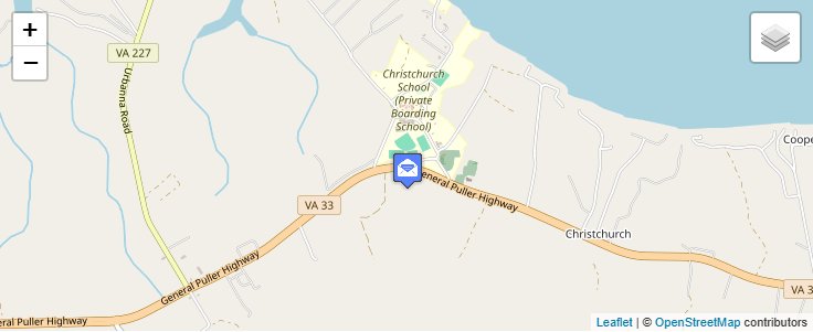Map of ZIP Code 23031 in Christchurch, VA — click to open interactive map