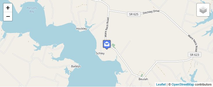 Map of ZIP Code 23154 in Schley, VA — click to open interactive map