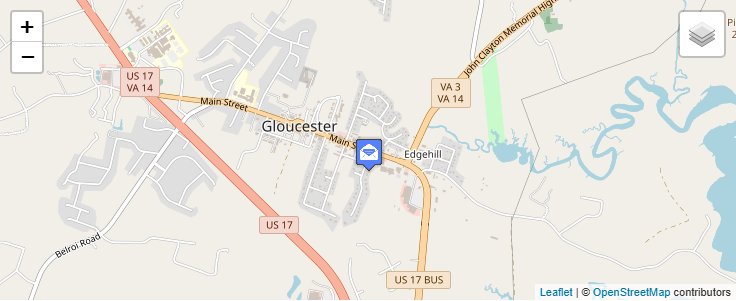 Map of ZIP Code 23190 in Woods Cross Roads, VA — click to open interactive map