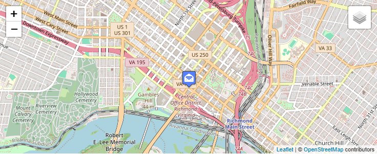 Map of ZIP Code 23218 in Richmond, VA — click to open interactive map