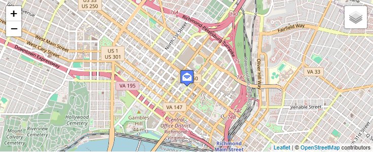 Map of ZIP Code 23274 in Richmond, VA — click to open interactive map
