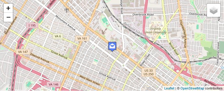 Map of ZIP Code 23282 in Richmond, VA — click to open interactive map