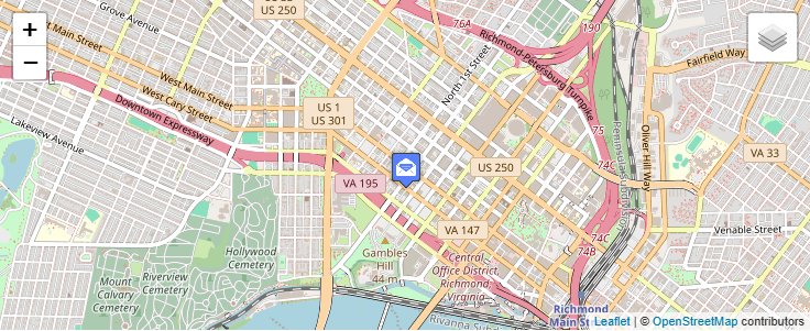Map of ZIP Code 23291 in Richmond, VA — click to open interactive map
