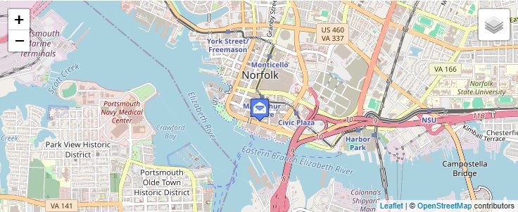 Map of ZIP Code 23514 in Norfolk, VA — click to open interactive map