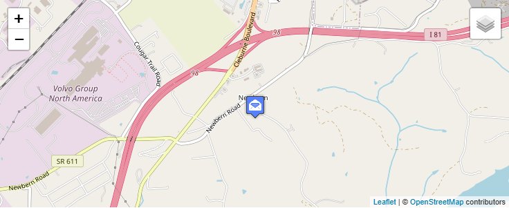 Map of ZIP Code 24126 in Newbern, VA — click to open interactive map