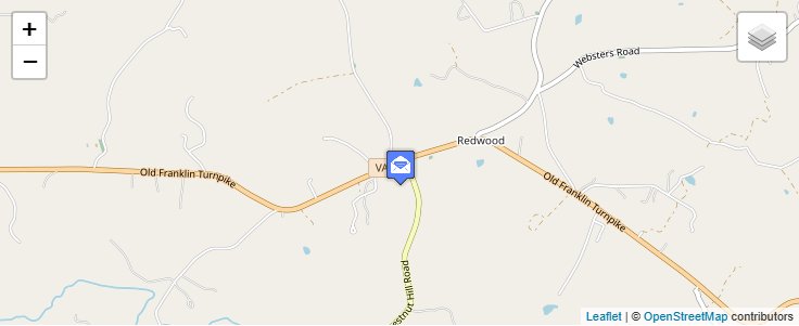 Map of ZIP Code 24146 in Redwood, VA — click to open interactive map