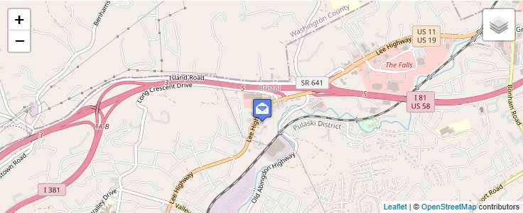 Map of ZIP Code 24203 in Bristol, VA — click to open interactive map