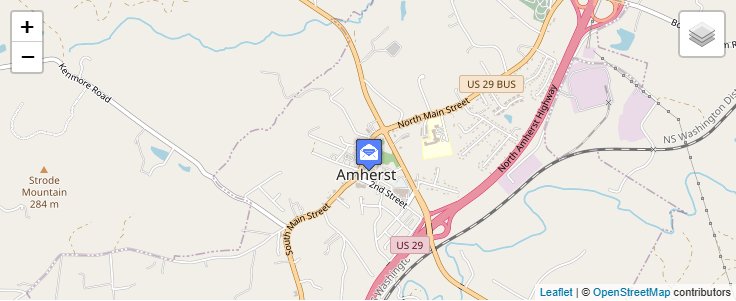 Map of ZIP Code 24533 in Clifford, VA — click to open interactive map