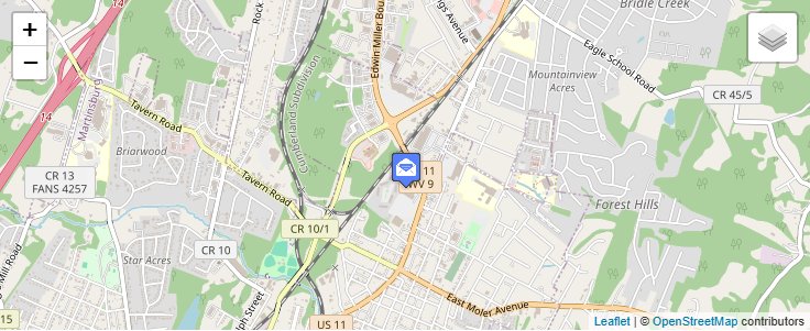Map of ZIP Code 25402 in Martinsburg, WV — click to open interactive map