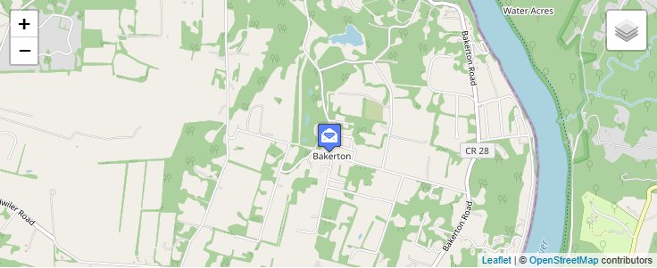 Map of ZIP Code 25410 in Bakerton, WV — click to open interactive map