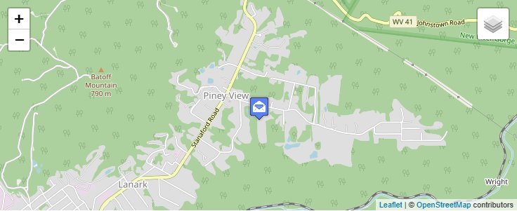 Map of ZIP Code 25906 in Piney View, WV — click to open interactive map