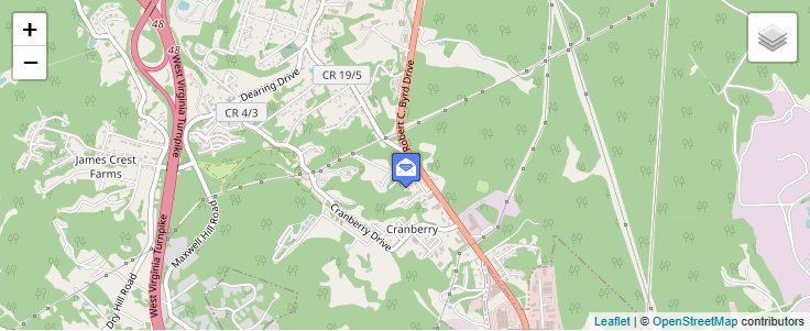 Map of ZIP Code 25919 in Skelton, WV — click to open interactive map