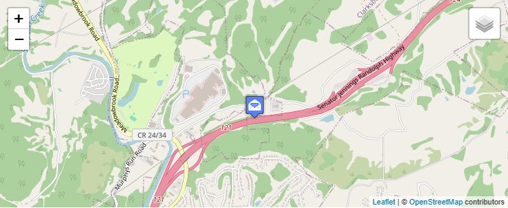 Map of ZIP Code 26306 in Clarksburg, WV — click to open interactive map