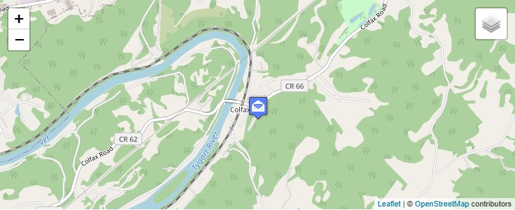 Map of ZIP Code 26566 in Colfax, WV — click to open interactive map