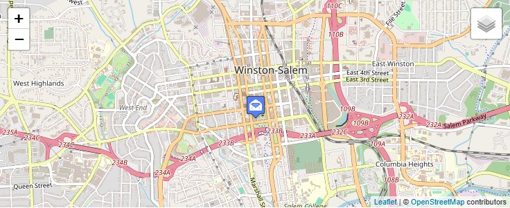 Map of ZIP Code 27113 in Winston-Salem, NC — click to open interactive map