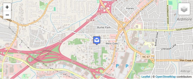 Map of ZIP Code 27114 in Winston-Salem, NC — click to open interactive map