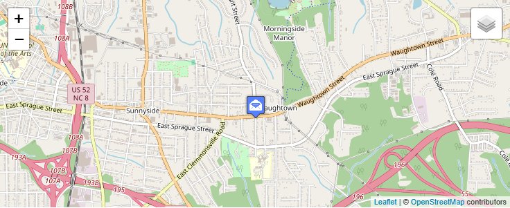 Map of ZIP Code 27117 in Winston-Salem, NC — click to open interactive map