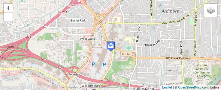 Map of ZIP Code 27130 in Winston-Salem, NC — click to open interactive map