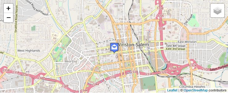 Map of ZIP Code 27152 in Winston-Salem, NC — click to open interactive map