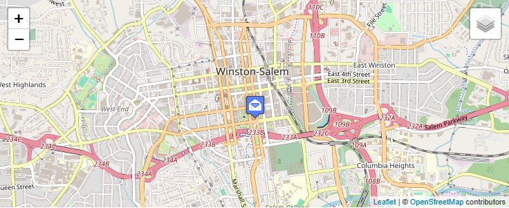 Map of ZIP Code 27155 in Winston-Salem, NC — click to open interactive map