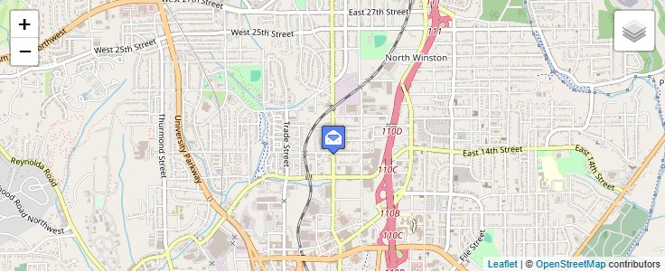 Map of ZIP Code 27198 in Winston-Salem, NC — click to open interactive map