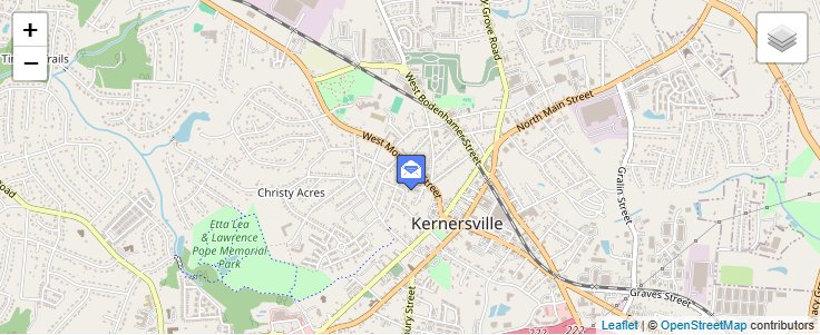 Map of ZIP Code 27285 in Kernersville, NC — click to open interactive map