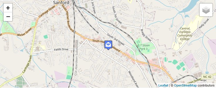 Map of ZIP Code 27331 in Sanford, NC — click to open interactive map