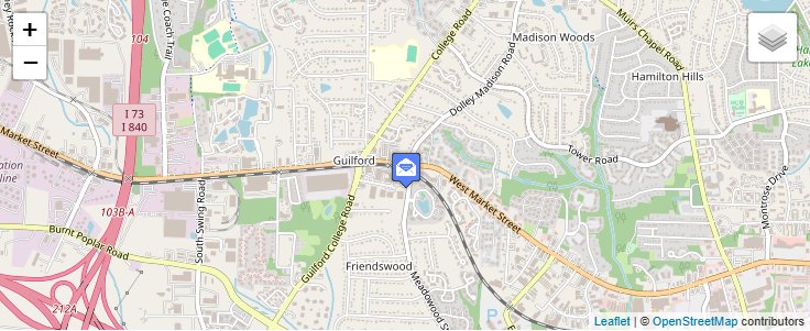 Map of ZIP Code 27419 in Greensboro, NC — click to open interactive map