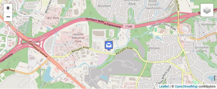 Map of ZIP Code 27623 in Raleigh, NC — click to open interactive map