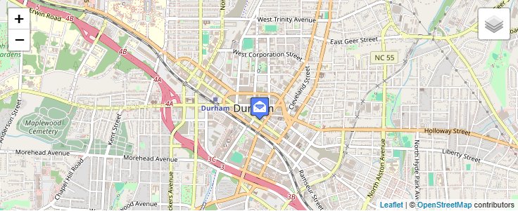 Map of ZIP Code 27702 in Durham, NC — click to open interactive map