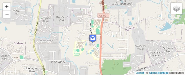 Map of ZIP Code 27722 in Durham, NC — click to open interactive map