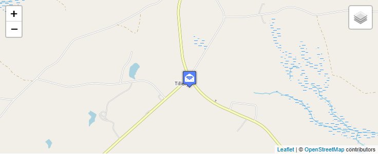 Map of ZIP Code 27887 in Tillery, NC — click to open interactive map