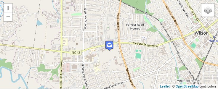 Map of ZIP Code 27895 in Wilson, NC — click to open interactive map
