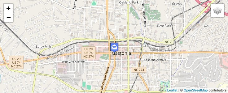 Map of ZIP Code 28053 in Gastonia, NC — click to open interactive map