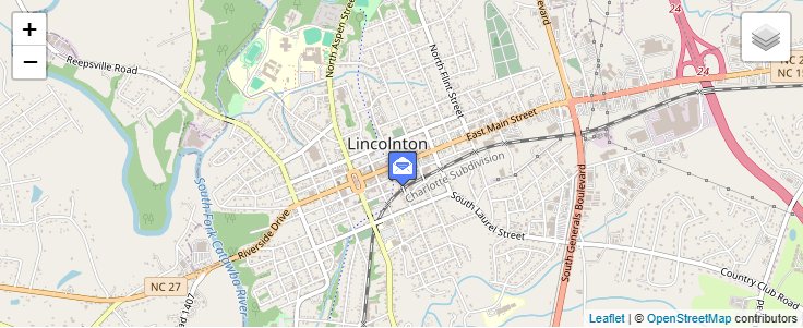Map of ZIP Code 28093 in Lincolnton, NC — click to open interactive map