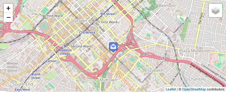 Map of ZIP Code 28235 in Charlotte, NC — click to open interactive map