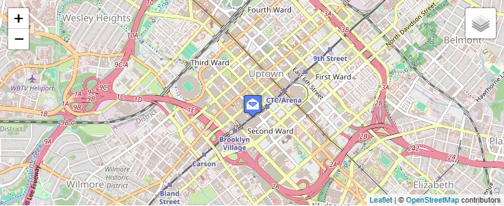 Map of ZIP Code 28288 in Charlotte, NC — click to open interactive map