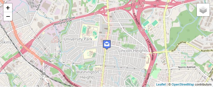 Map of ZIP Code 28297 in Charlotte, NC — click to open interactive map