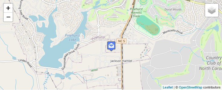 Map of ZIP Code 28370 in Pinehurst, NC — click to open interactive map