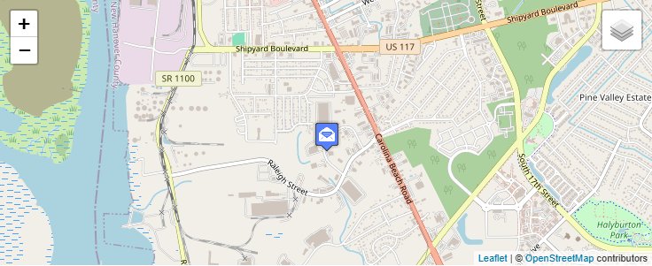 Map of ZIP Code 28410 in Wilmington, NC — click to open interactive map