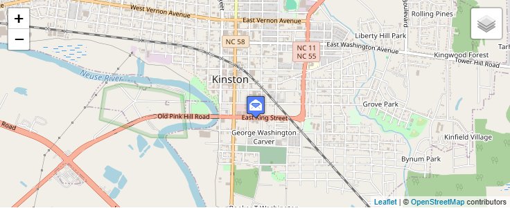 Map of ZIP Code 28502 in Kinston, NC — click to open interactive map