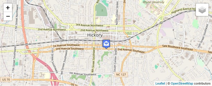 Map of ZIP Code 28603 in Hickory, NC — click to open interactive map